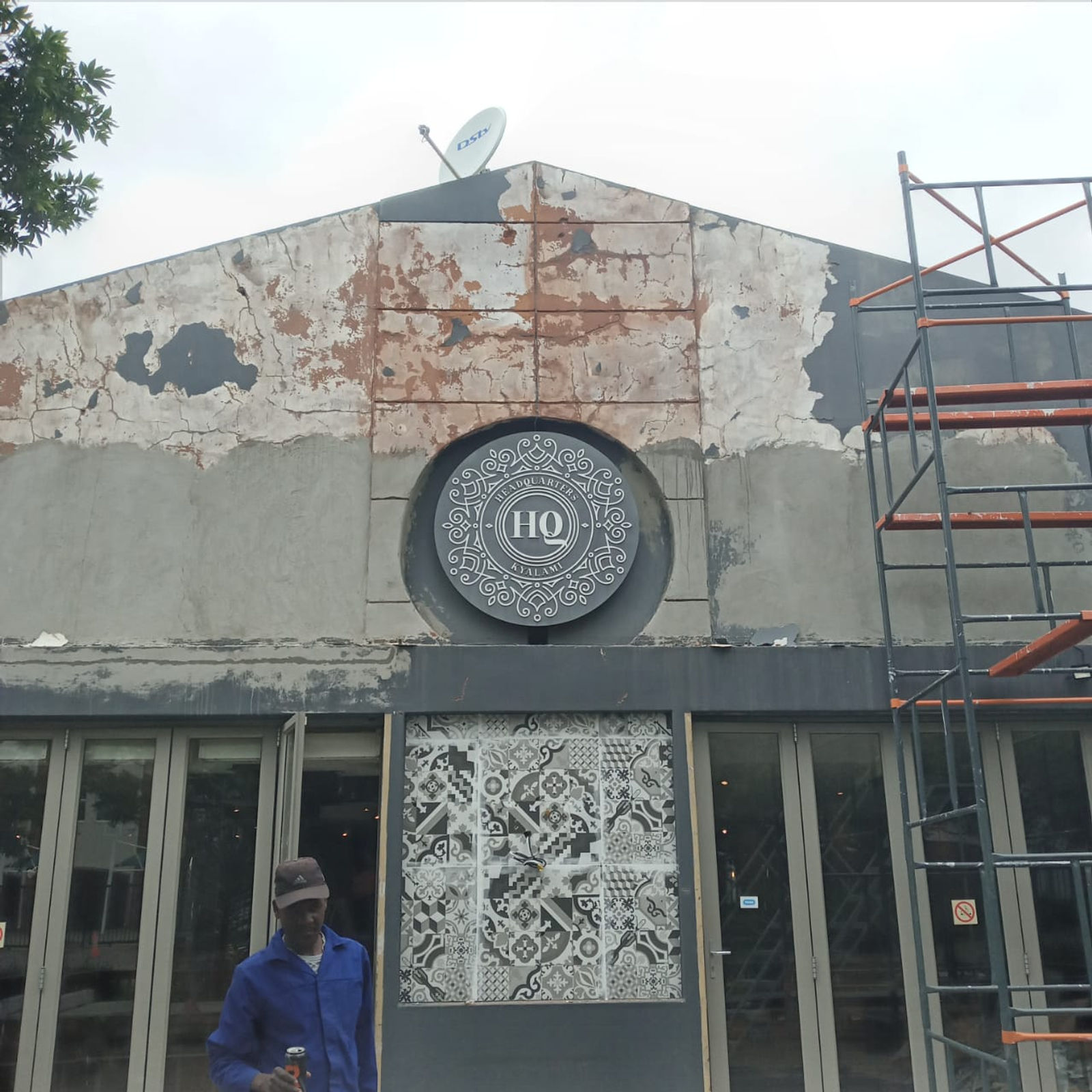 Facade ready for restoration